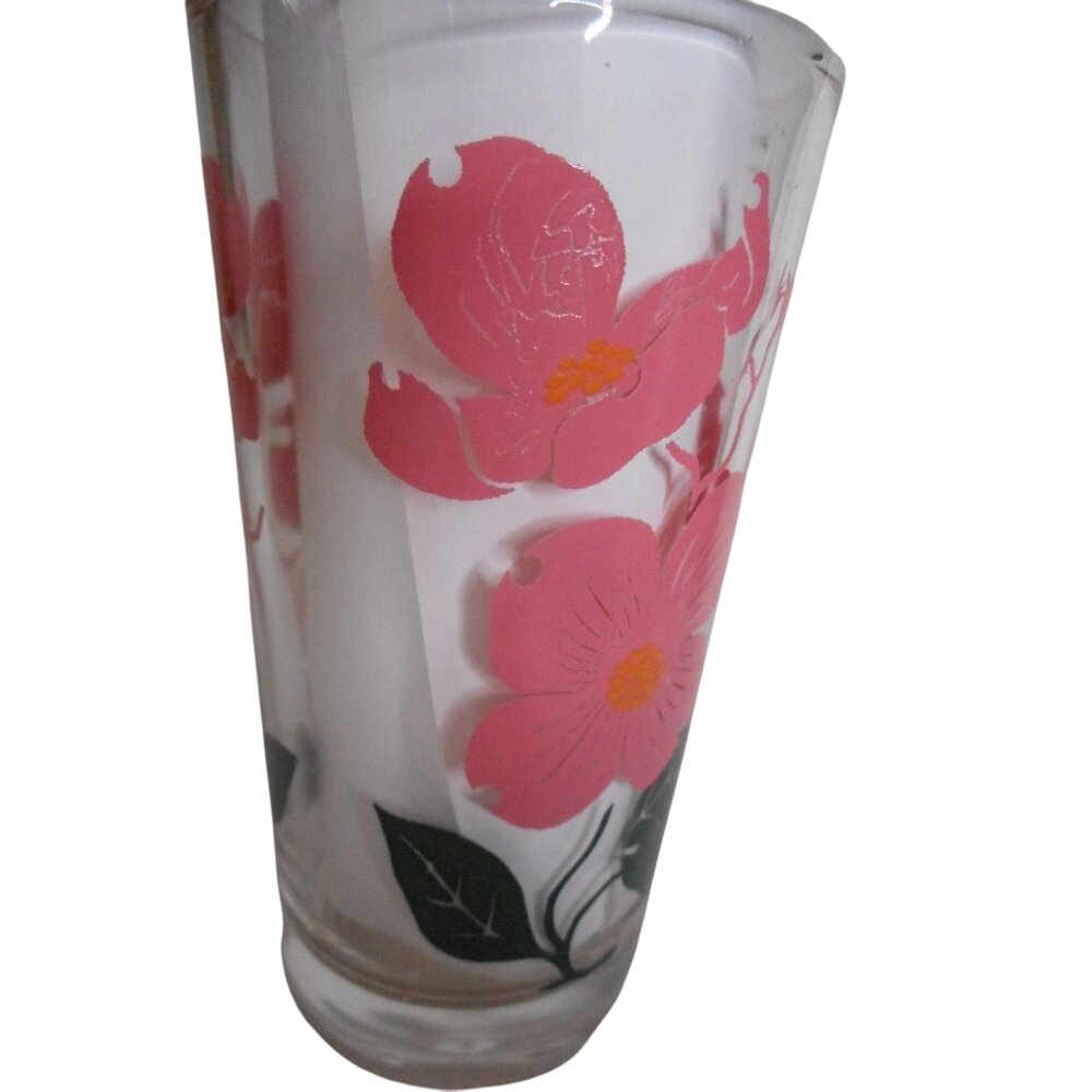 MCM Peanut Butter Drinking Juice Glass Tumbler Dogwood Estate find 5"  Pink #4 - Picture 2 of 4